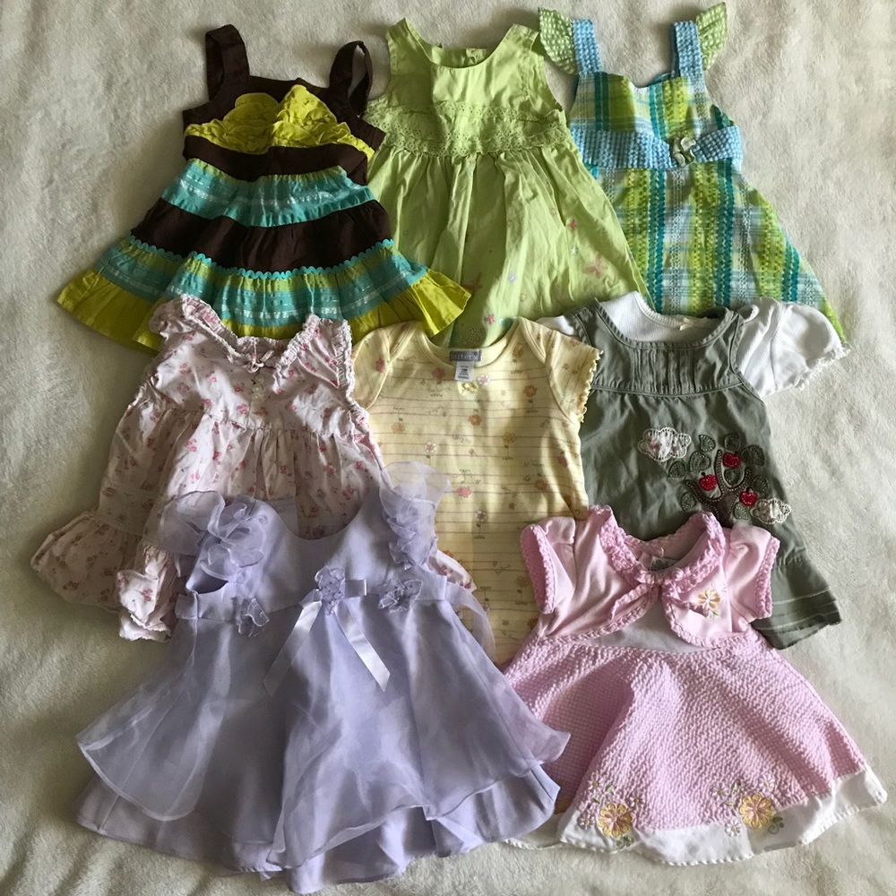 Bundle 8 dresses/ 12 mos.